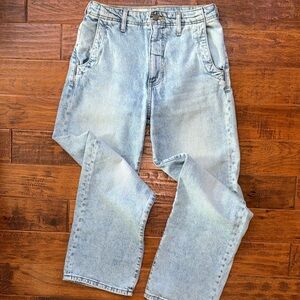 Pilcro Anthropologie The Lonnie Cuffed High-Rise Crop Jeans by Pilcro, 25